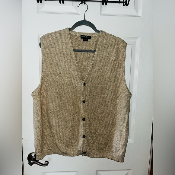 Eddie Bauer Sweaters - Eddie Bauer Unisex Cream Sweater Vest 💯 Cotton